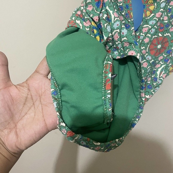 Rhode Zinnia Floral Print Halter High Leg Cheeky One Piece Swim Womens XXL NEW - Picture 9 of 9